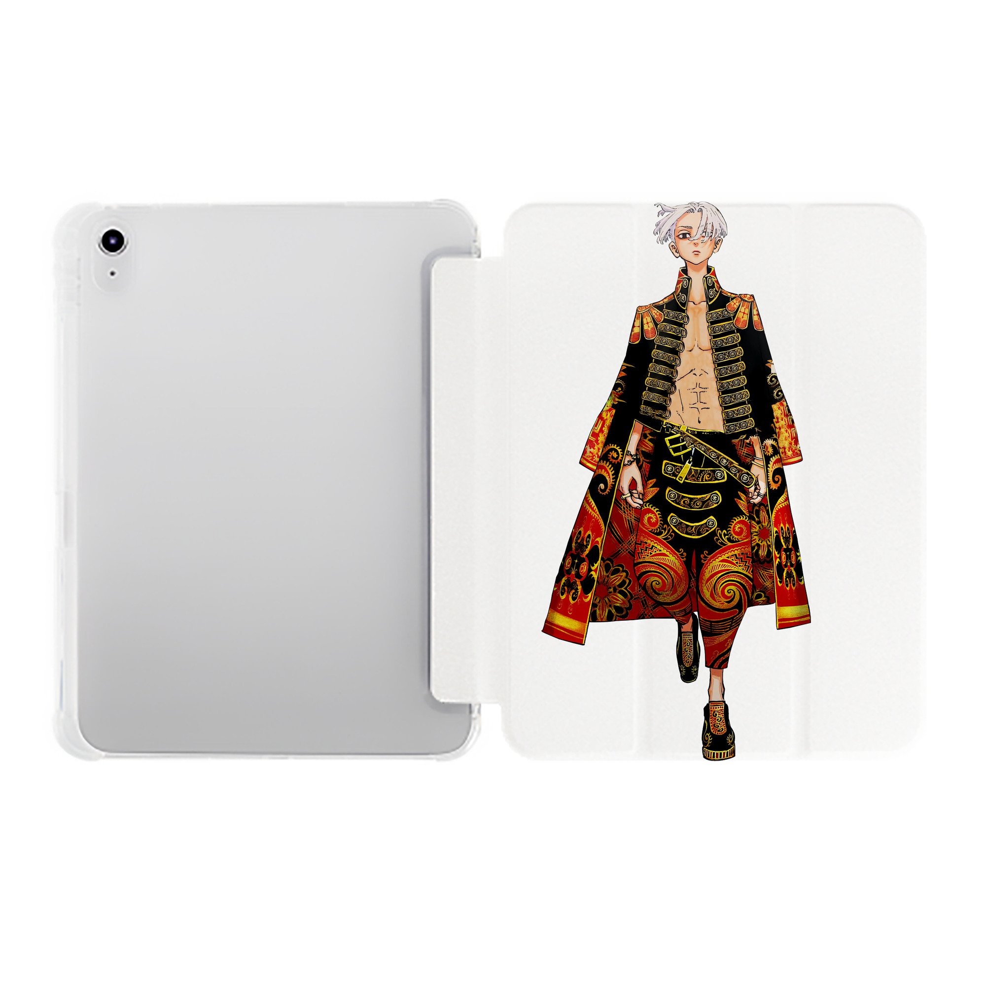 （画像用） 東京リベンジャーズ Tokyo Revengers IPad ケース ペン収納付き 三つ折りスタンド PUレザー×シリコン 対応機種9.5/10.5/10.9インチ